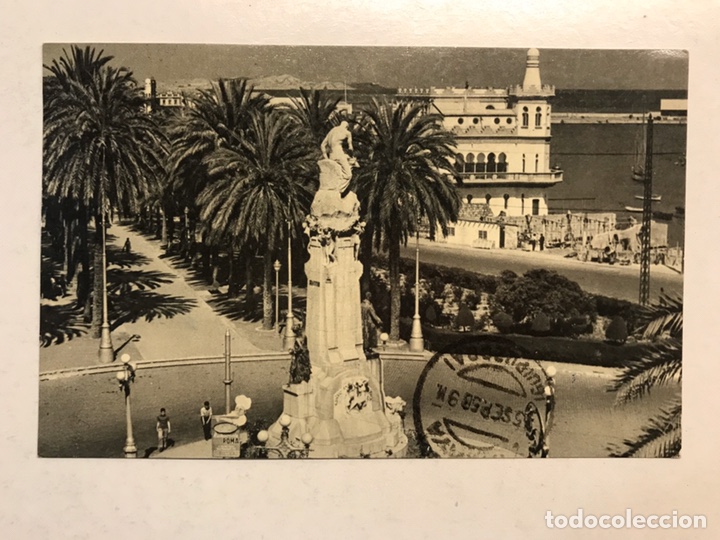 Postcards: ALICANTE. Postal No. 605, Monumento a Canalejas. Edita: Ed. JUQUEMO (a.1958) Circulada