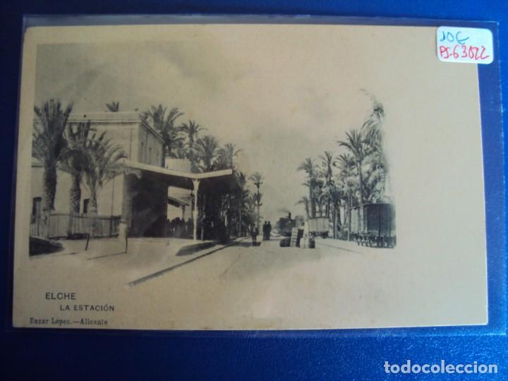 Postais: (PS-63022)POSTAL DE ELCHE-LA ESTACION.BAZAR LOPEZ