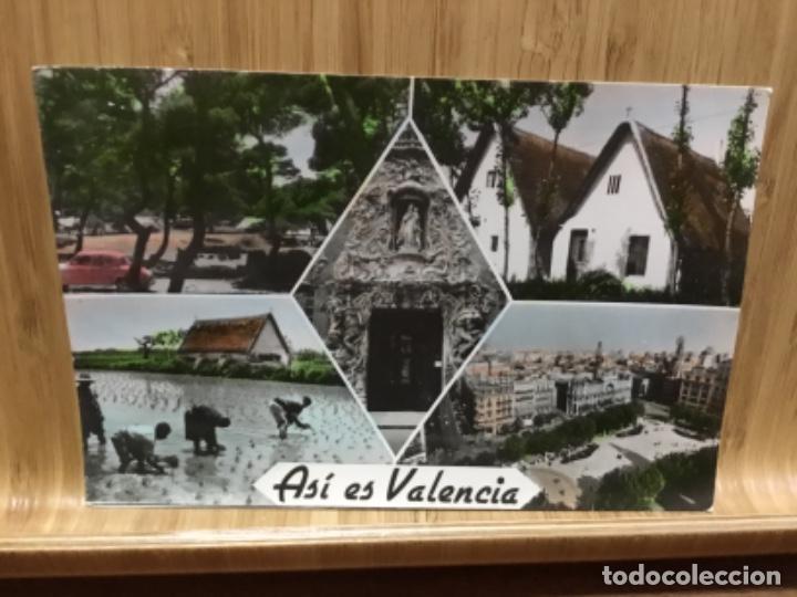 Postales: Postal as&iacute; es valencia.barracas,plaza caudillo,camping del saler...