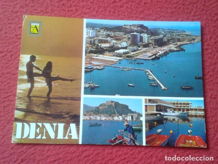 Postales: POSTAL POST CARD DE DENIA ALICANTE ATARDECER VISTA AÉREA ASPECTOS ESCRITA Y CIRCULADA CON SELLO..... - Foto 1 - 197392002