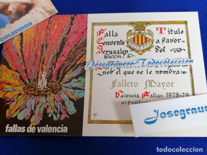 Postcards: FALLA CONVENTO JERUSALEN TITULO FALLERO MAYOR 1978-79