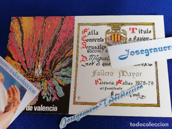 Postales: FALLA CONVENTO JERUSALEN TITULO FALLERO MAYOR 1978-79 - Foto 3