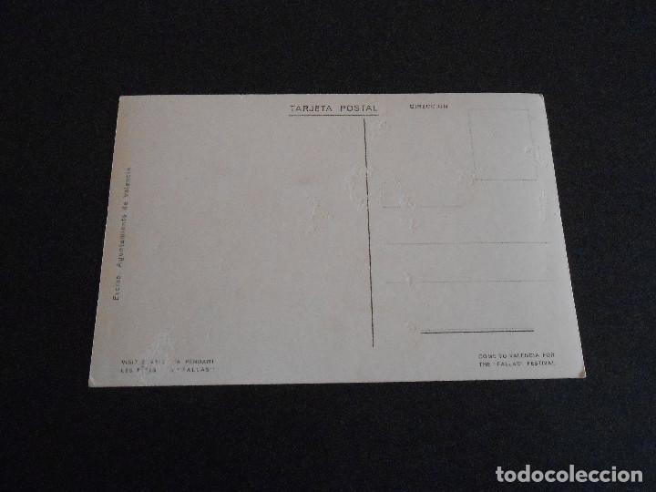 Postales: TARJETA DE FALLAS DE VALENCIA 1966 - Foto 2