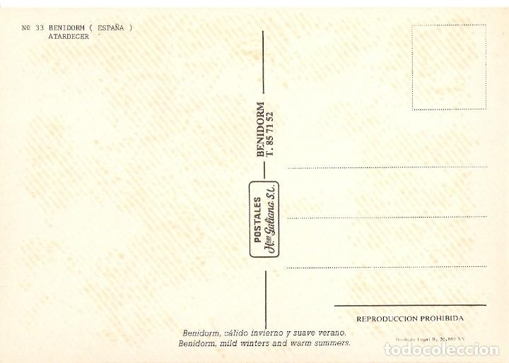 Postales: POSTAL BENIDORM - N&ordm; 33 - Foto 2