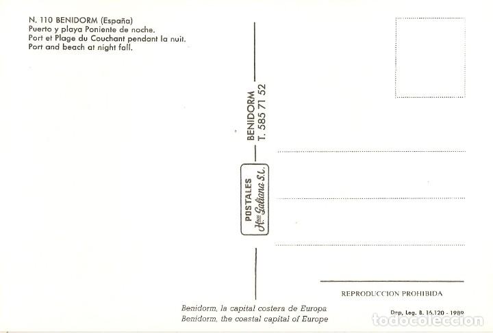 Postales: POSTAL BENIDORM - N&ordm; 110 - Foto 2
