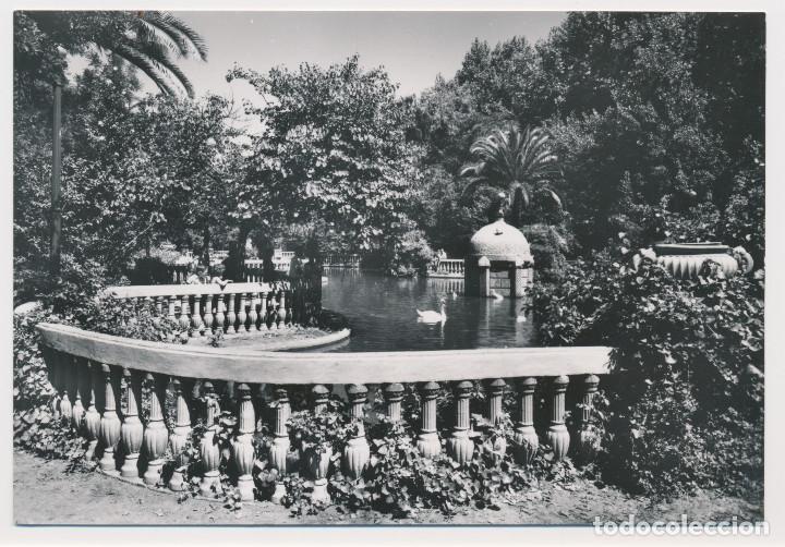 Postais: Parque de Ribalta, El Estanque. Castell&oacute;n de la Plana. Ed Comas Aldea. A&ntilde;os 50-60