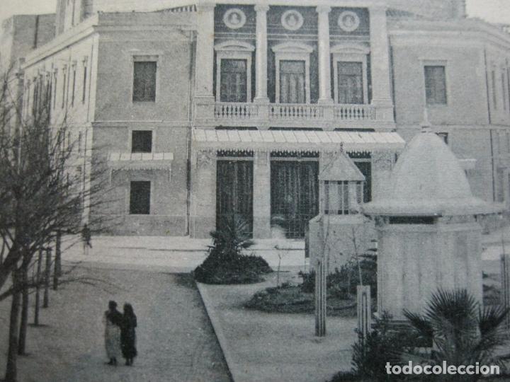 Postkarten: CASTELLON-PLAZA DE LA PAZ-TEATRO PRINCIPAL-THOMAS-3-POSTAL ANTIGUA-(70.100)
