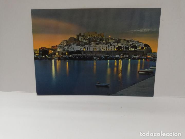 Cartes Postales: TARJETA POSTAL. PE&Ntilde;ISCOLA. CASTELLON. VISTA PARCIAL NOCTURNA.