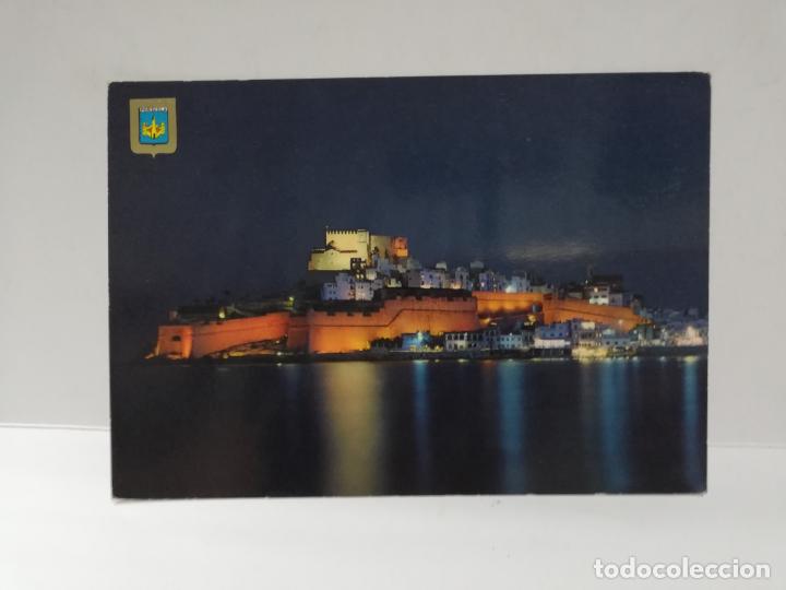 Cartes Postales: TARJETA POSTAL. PE&Ntilde;ISCOLA. CASTELLON. VISTA NOCTURNA.