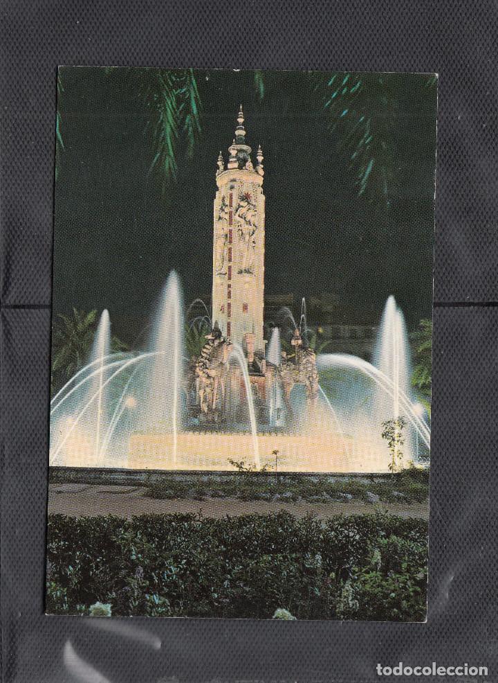 Postais: 54 ALICANTE. PLAYA DE LOS LUCEROS. FUENTE ILUMINADA