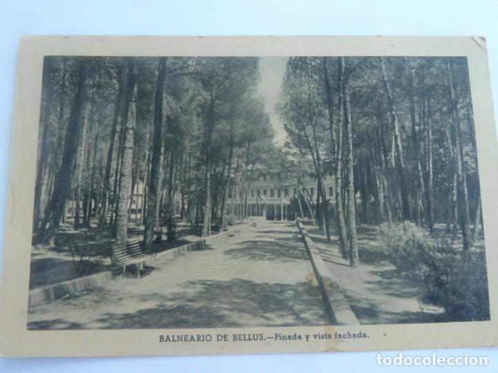 Postales: BALNEARIO DE BELLUS. PINADA Y VISTA FACHADA