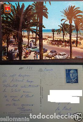 Postais: POSTAL ALICANTE 1964 PLAYA POSTIGUET PASEO DE GOMIS POSTCARD POSTKARTE CC03139