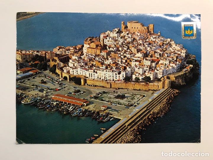 Postkarten: PE&Ntilde;ISCOLA (Castell&oacute;n) Postal G-9, Vista a&eacute;rea TAMA&Ntilde;O XL, Med&iacute;das: 15 x 21 cm.,