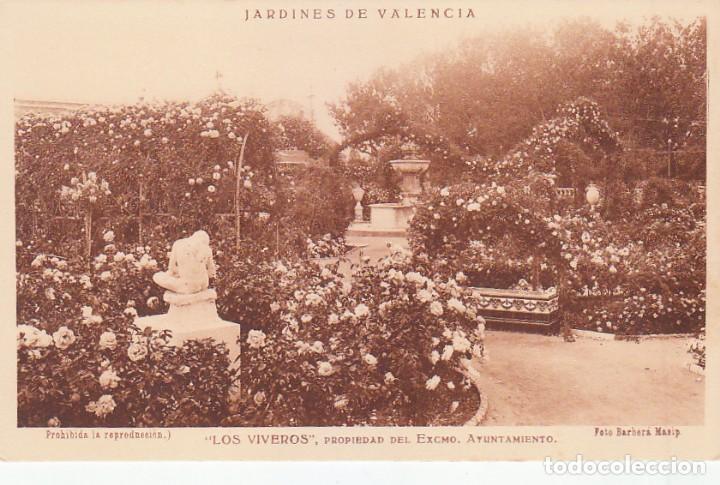 Postcards: Barber&aacute; Masip. Jardines de Valencia. Los Viveros. Propiedad Exmo. Ayuntamiento Sin escribir aa