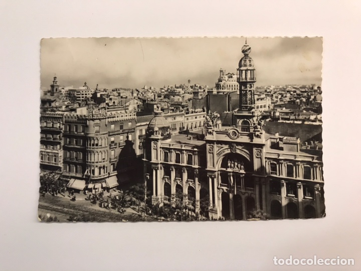 Postales: VALENCIA Postal No 107, Correos y Tel&eacute;grafos. Panor&aacute;mica. Edic., JDP (a.1952) Circulada