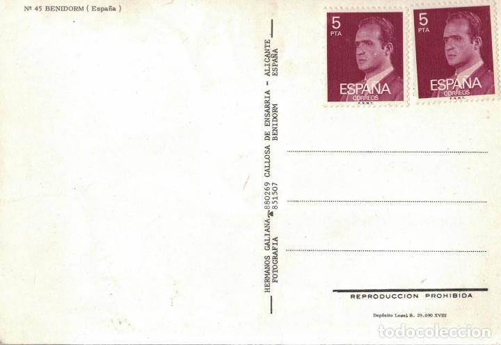 Postales: Benidorm. / Con 2 sellos. Postal sin circular - Foto 2