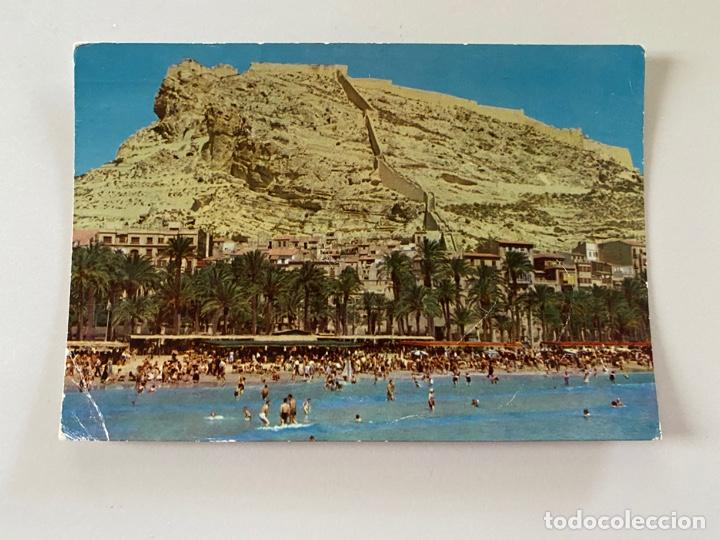 Cartes Postales: TARJETA POSTAL. ALICANTE. N&ordm; 11.- CASTILLO Y PLAYA DEL POSTIGUET. EDICIONES JUQUEMO
