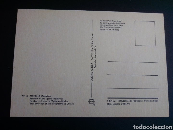 Postales: MORELLA. N&ordm; 8 COMAS ALDEA. - Foto 2