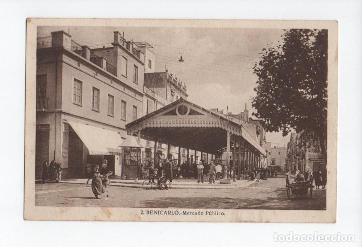 Postcards: POSTAL N&ordm; 2 - BENICARLO. MERCADO PUBLICO. SIN CIRCULAR.