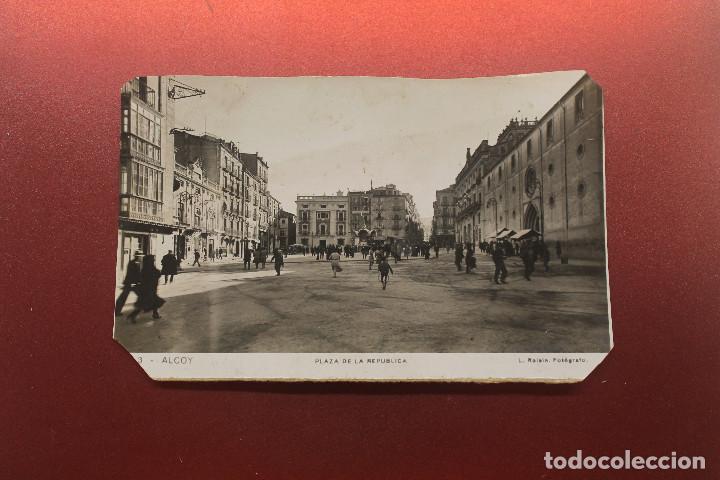Postkarten: POSTAL ALCOY, PLAZA DE LA REP&Uacute;BLICA, ROISIN