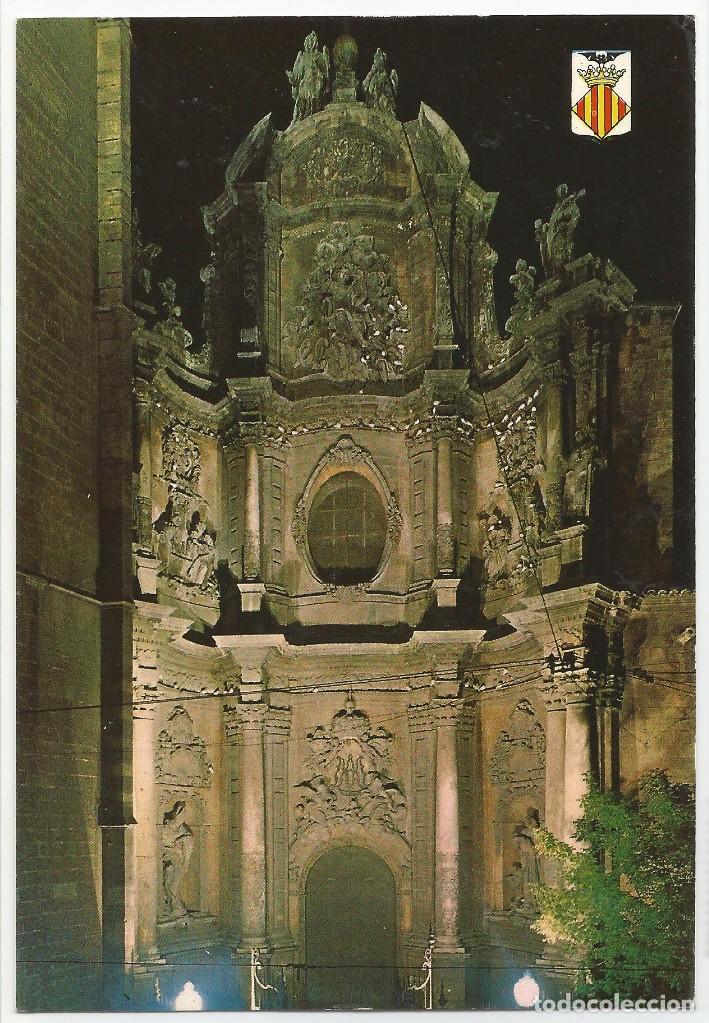 Postais: POSTAL CIRCULADA DE VALENCIA- EDICIONES JDP DURA- PUERTA DE LOS HIERROS DE LA CATEDRAL- N&ordm; 359-SELLO