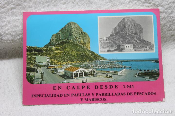 Cartes Postales: POSTAL RESTAURANTE BAYDAL CALPE, PE&Ntilde;ON DE IFACH