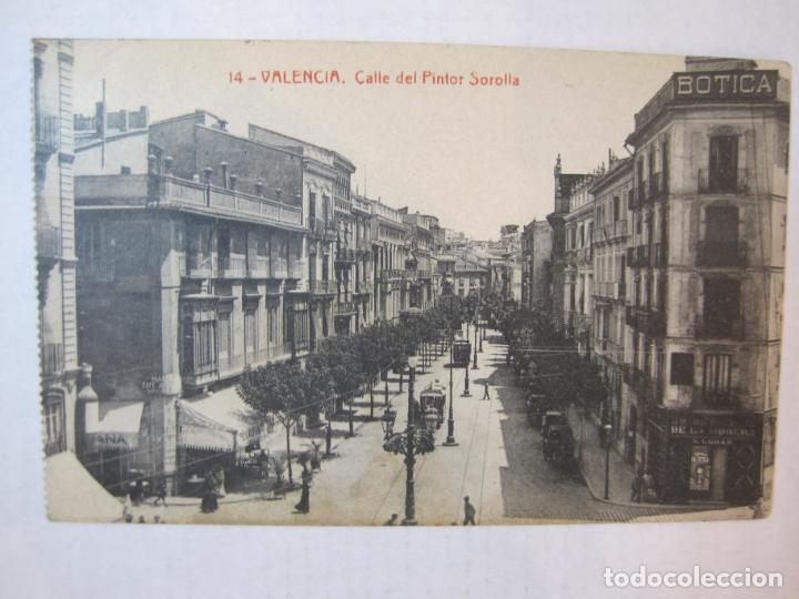 Postais: VALENCIA-CALLE DEL PINTOR SOROLLA-THOMAS-14-POSTAL ANTIGUA-(86.570)