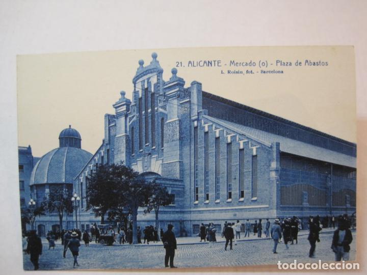 Cartoline: ALICANTE-MERCADO O PLAZA DE ABASTOS-ROISIN-21-POSTAL ANTIGUA-(86.581)