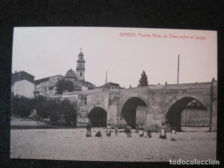 Postais: GANDIA-PUENTE VIEJO DE OLIVA SOBRE EL SERPIS-THOMAS-POSTAL ANTIGUA-(86.794)