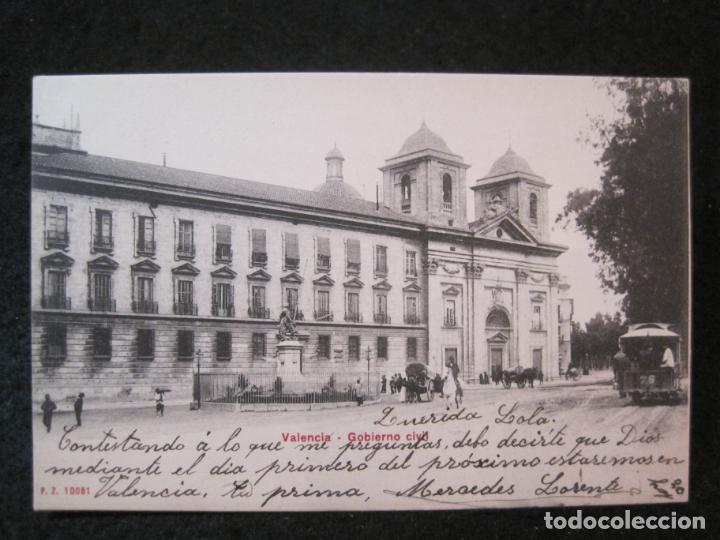 Postais: VALENCIA-GOBIERNO CIVIL-P.Z. 10051-REVERSO SIN DIVIDIR-POSTAL ANTIGUA-(86.802)