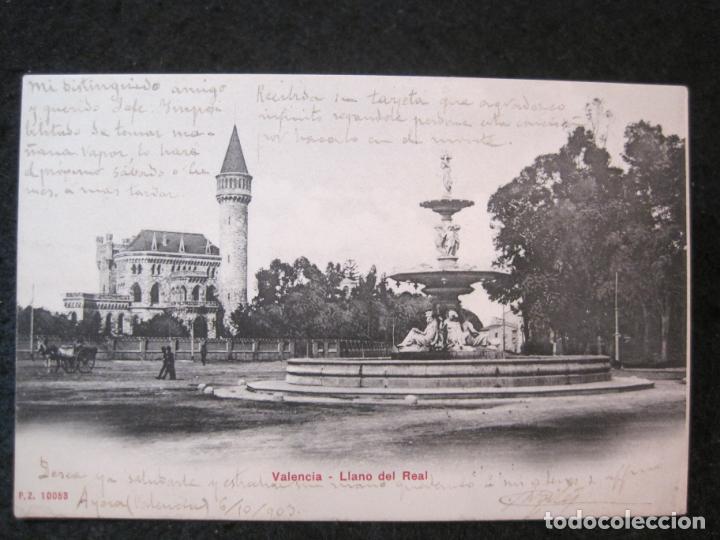 Postais: VALENCIA-LLANO DEL REAL-P.Z. 10053-REVERSO SIN DIVIDIR-POSTAL ANTIGUA-(86.803)