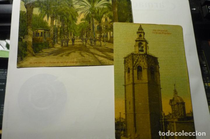 Postcards: lote postales valencia-paseo palmeras-torre miguelete cm