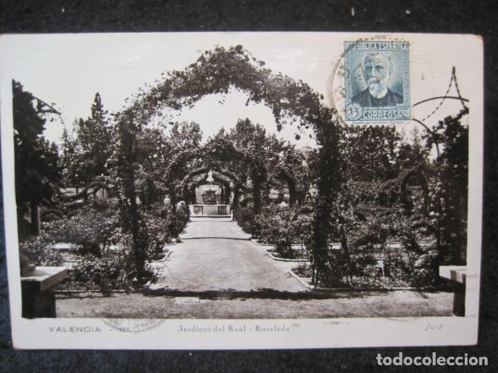 Postais: VALENCIA-JARDINES DEL REAL-DURA FOTOGRAFICA-POSTAL ANTIGUA-(88.128)