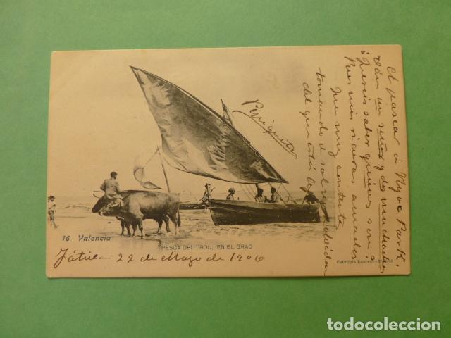 Postales: VALENCIA PESCA DEL BOU EN EL GRAO - Foto 1