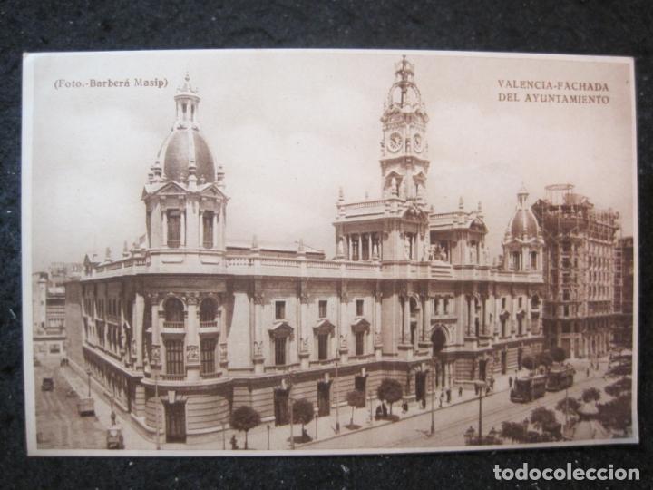 Postcards: VALENCIA-FACHADA AYUNTAMIENTO-PUBLICIDAD LABORATORIO ASENSI XERRI Y CIA-POSTAL ANTIGUA-(89.815)