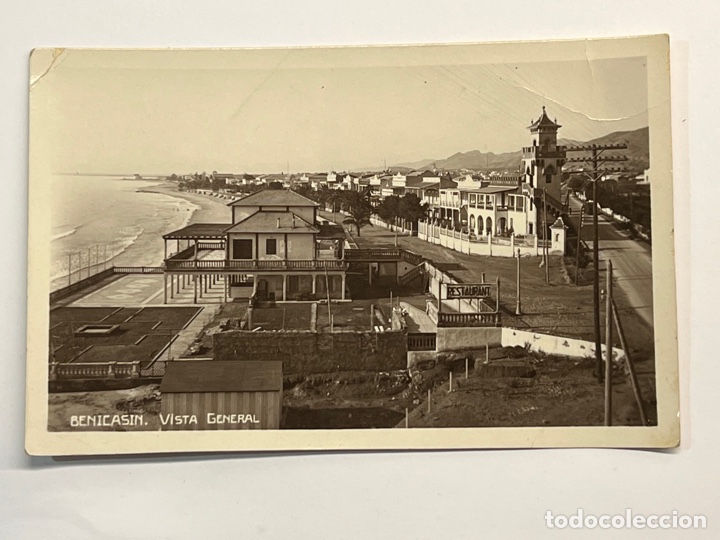 Postais: BENICASIM Castell&oacute;n. Postal fotogr&aacute;fica. &hellip; Vista General. Sin identificar editor (a.1933) c&iacute;rculada
