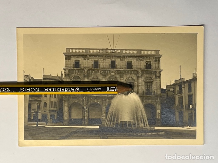 Cartoline: CASTELL&Oacute;N DE LA PLANA Postal Plaza Mayor&hellip;. Anverso publicidad de la Junta Central (h.1950?)