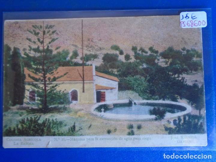 Postcards: (PS-68600)POSTAL COLONIA AGRICOLA LA BA&Ntilde;OSA-MAQUINA PARA LA EXTRACCION DE AGUA PARA RIEGO