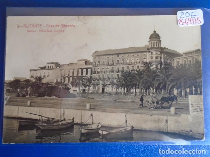 Postcards: (PS-69115)POSTAL FOTOGRAFICA DE ALICANTE-CASA DE ALBEROLA.BAZAR PASCUAL LOPEZ