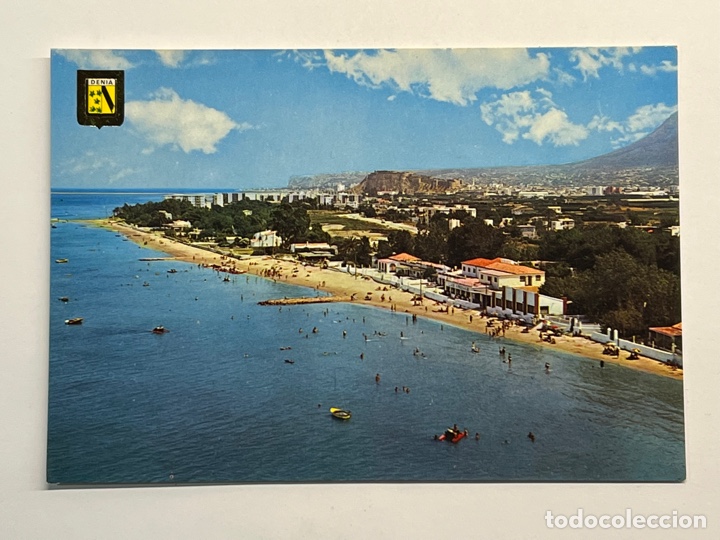 Postales: DENIA (Alicante) Postal No.59, Vista &aacute;rea de la playa. Edic., Subirats Casanova (a.1972) c&iacute;rculada