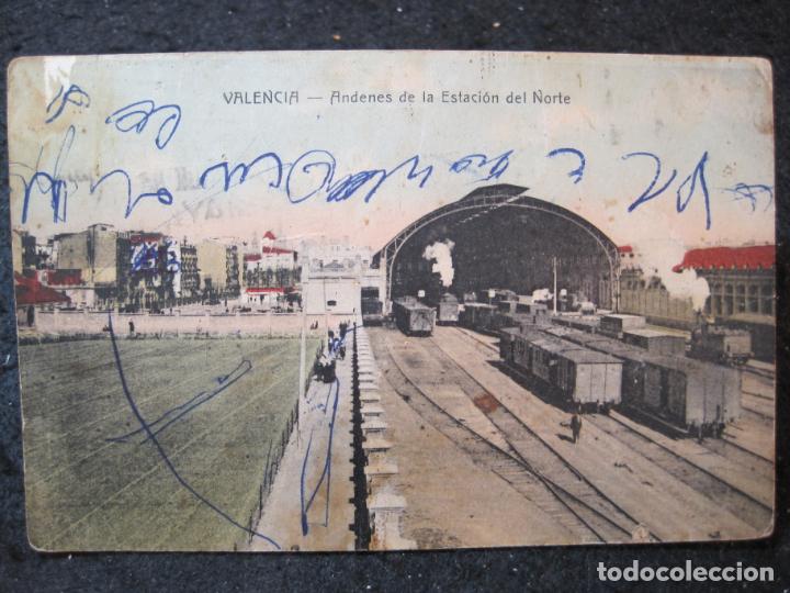 Postais: VALENCIA-ANDENES DE LA ESTACION DEL NORTE-FERROCARRIL-POSTAL ANTIGUA-(93.672)