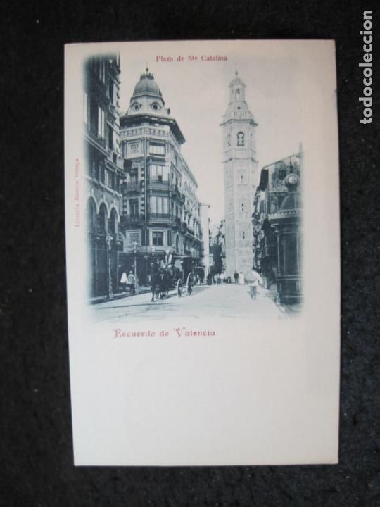 Postais: VALENCIA-PLAZA DE SANTA CATALINA-LIB RAMON ORTEGA-REVERSO SIN DIVIDIR-POSTAL ANTIGUA-(93.807)
