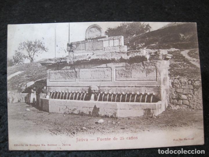Postais: JATIVA-FUENTE DE 25 CA&Ntilde;OS-REVERSO SIN DIVIDIR-POSTAL ANTIGUA-(94.139)
