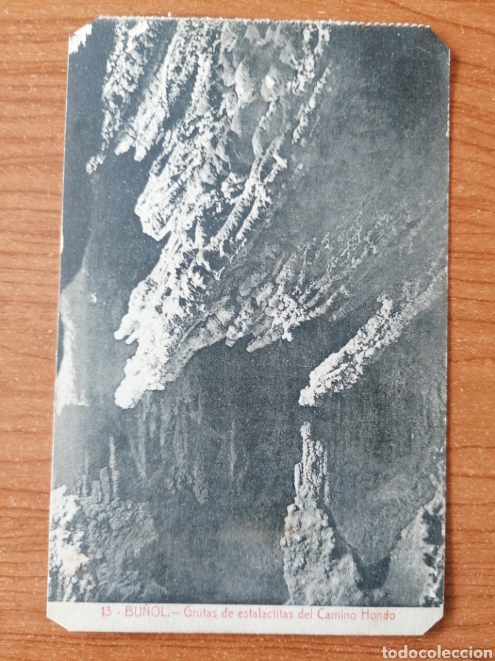 Postais: 13. BU&Ntilde;OL. GRUTAS DE ESTALACTITAS DEL CAMINO HONDO. EDICI&Oacute;N AYUNTAMIENTO 1917