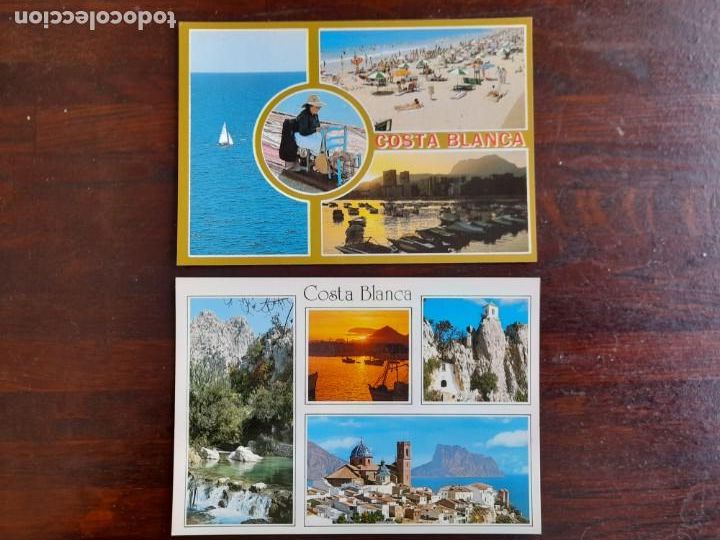 Postais: Una postal Costa Blanca, colaig con im&aacute;genes de sus poblaciones costeras, dos postales a elegir