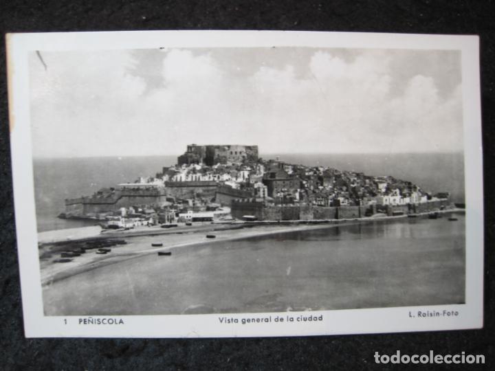 Postcards: PE&Ntilde;ISCOLA-VISTA GENERAL DE LA CIUDAD-1-ROISIN-FOTOGRAFICA-POSTAL ANTIGUA-(94.463)
