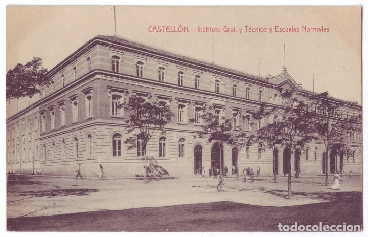 Postais: Castell&oacute;n: Instituto Gral y T&eacute;cnico y Escuelas Normales. Librer&iacute;a B. Ballester. No circulada(A&ntilde;os10)