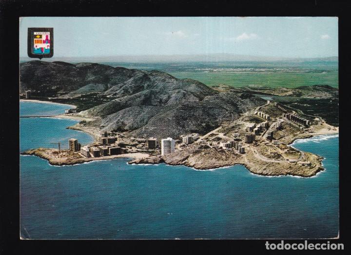 Postales: Cullera. *Cap del Faro. Vista a&eacute;rea* Ed. Fisa n&ordm; 235. Circulada 1968 + Pla Sur.