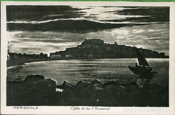 Postcards: X127390 COMUNIDAD VALENCIANA CASTELLON BAJO MAESTRAZGO PENISCOLA EFECTO DE LUZ NOCTURNO