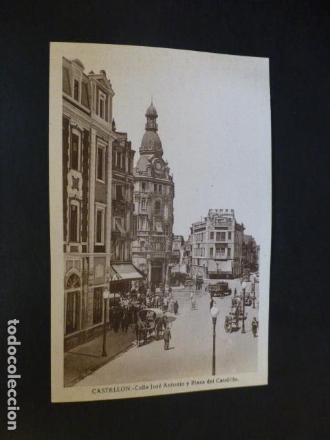 Postkarten: CASTELLON CALLE JOSE ANTONIO Y PLAZA DEL CAUDILLO